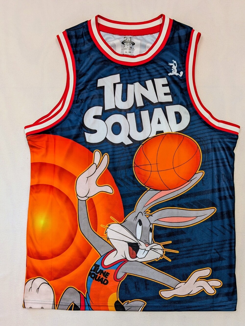 Space Jam Looney Tunes Bugs Bunny Basketball Jersey Men’s XL NWT Tune Squad